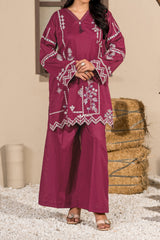 Npsde2109 Embroidered Dobby Lawn - Stitched 2Pc