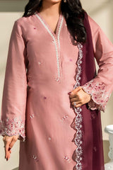 ROSE MIST - Schiffli Embroidered Lawn Suit - 3Pc