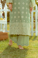 NPSSE3081 Schiffli Embroidered Lawn Suit - Stitched 3Pc