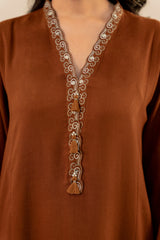 Stitched 3Pc - Peach Embroidered - NPWPDE3023