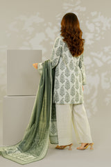 Unstitched 3Pc - Printed Khaddar Suit - 263006