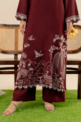 Stitched 3Pc - Peach Embroidered - NPWPDE3027