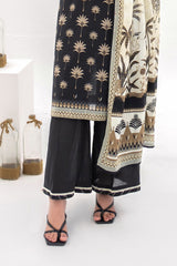 Unstitched 3Pc Printed Lawn Suit - NUSLW3136