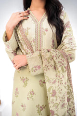 NUSLW3116 Printed Lawn Suit - Unstitched 3Pc