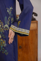 Npslr115 Printed Raw Silk Lawn - Stitched 1Pc