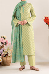 NUSLW3110 Printed Lawn Suit - Unstitched 3Pc