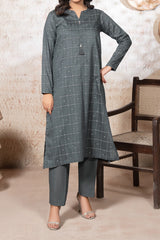 Grey Lawn Jacquard Stitched 2 Piece Suit for Women