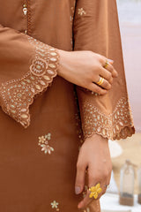 NUSLD3092 Dobby Embroidered Lawn Suit - Unstitched 3Pc