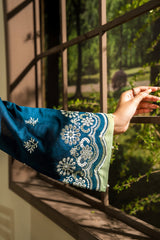AZURE - Schiffli Embroidered Lawn Suit - 3Pc
