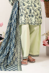 NUSLW3118 Printed Lawn Suit - Unstitched 3Pc