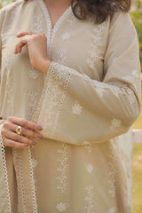 NPSSE3085 Schiffli Embroidered Lawn Suit - Stitched 3Pc