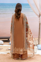 NUSLD3092 Dobby Embroidered Lawn Suit - Unstitched 3Pc