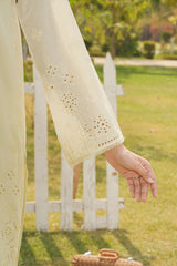 NPSSE3080 Schiffli Embroidered Lawn Suit - Stitched 3Pc