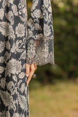 NPSA3077 Printed Embroidered Suit - Stitched 3Pc