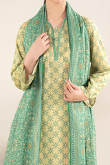 NUSLW3110 Printed Lawn Suit - Unstitched 3Pc