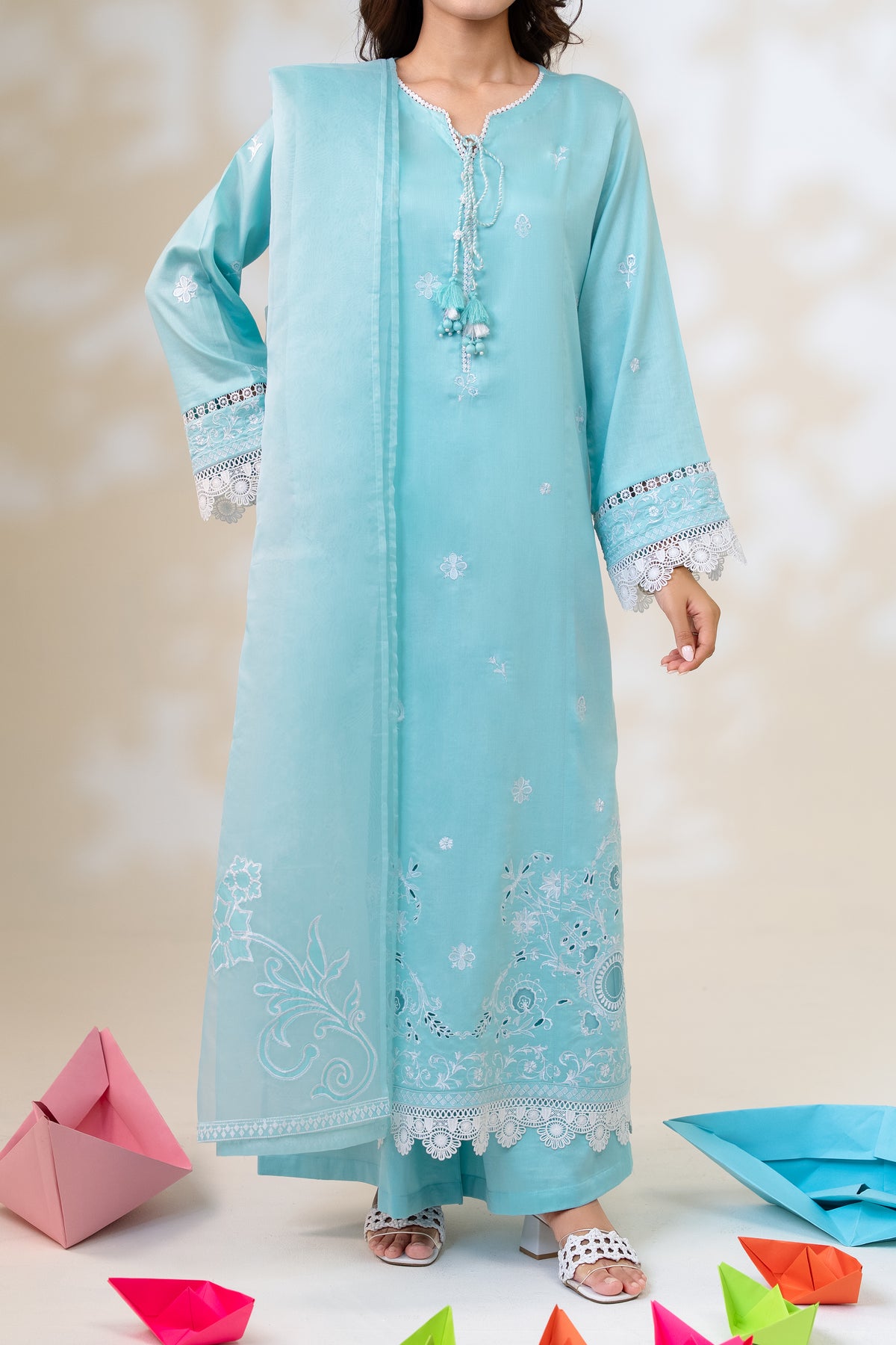 Stitched 3Pc - Cotton Satin - NPSCS3145