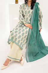 Unstitched 3Pc Printed Lawn Suit - NUSLW3117