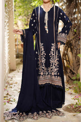 GUZEL - Peach Embroidered (3Pcs) - 3207