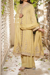 SUN STONE - Peach Embroidered (3Pcs) - 3206