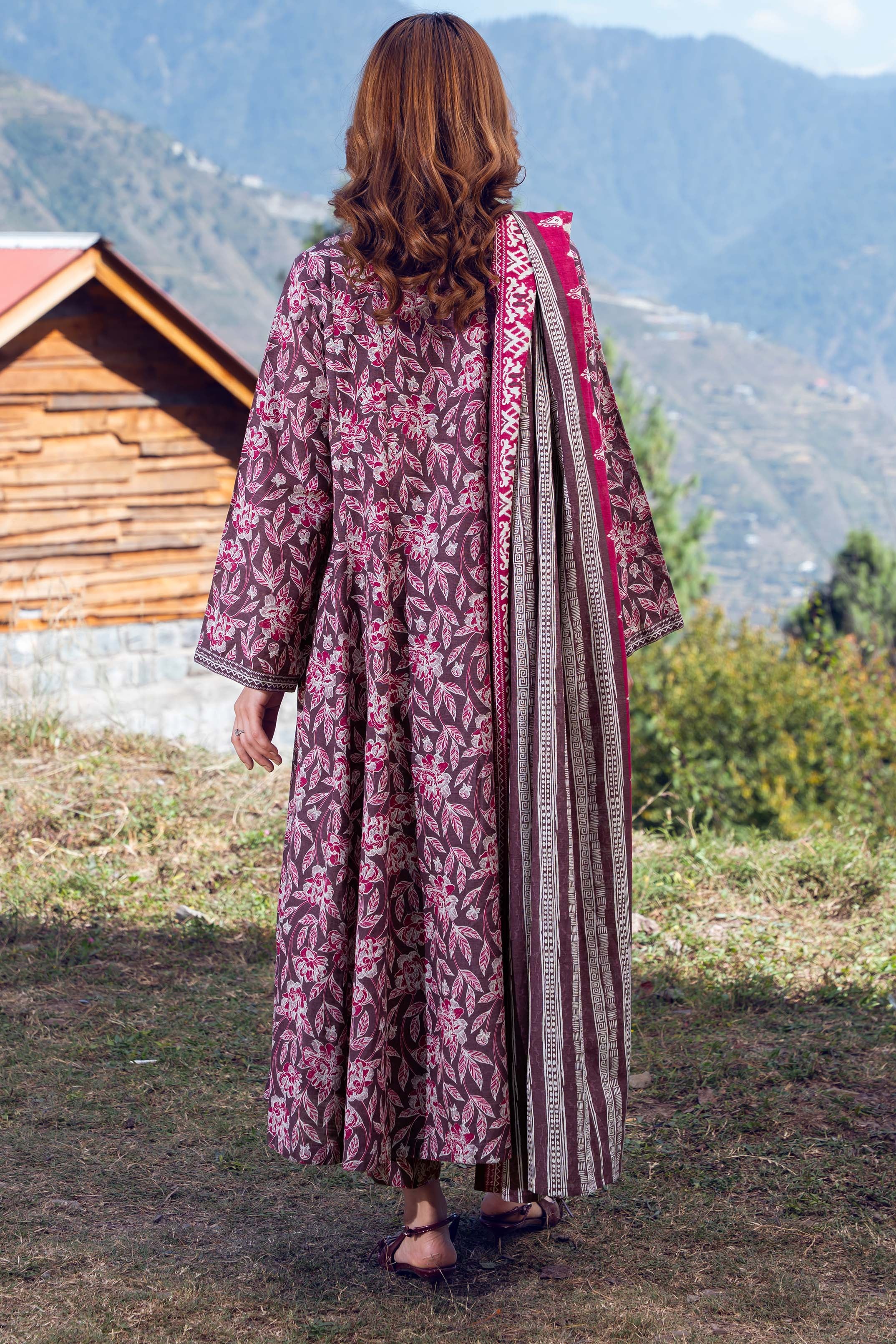ORCHID - Printed Unstitched Khaddar Suit (3 Piece) 3133