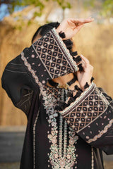 NIGHT - Peach Embroidered (3Pcs) - 3208