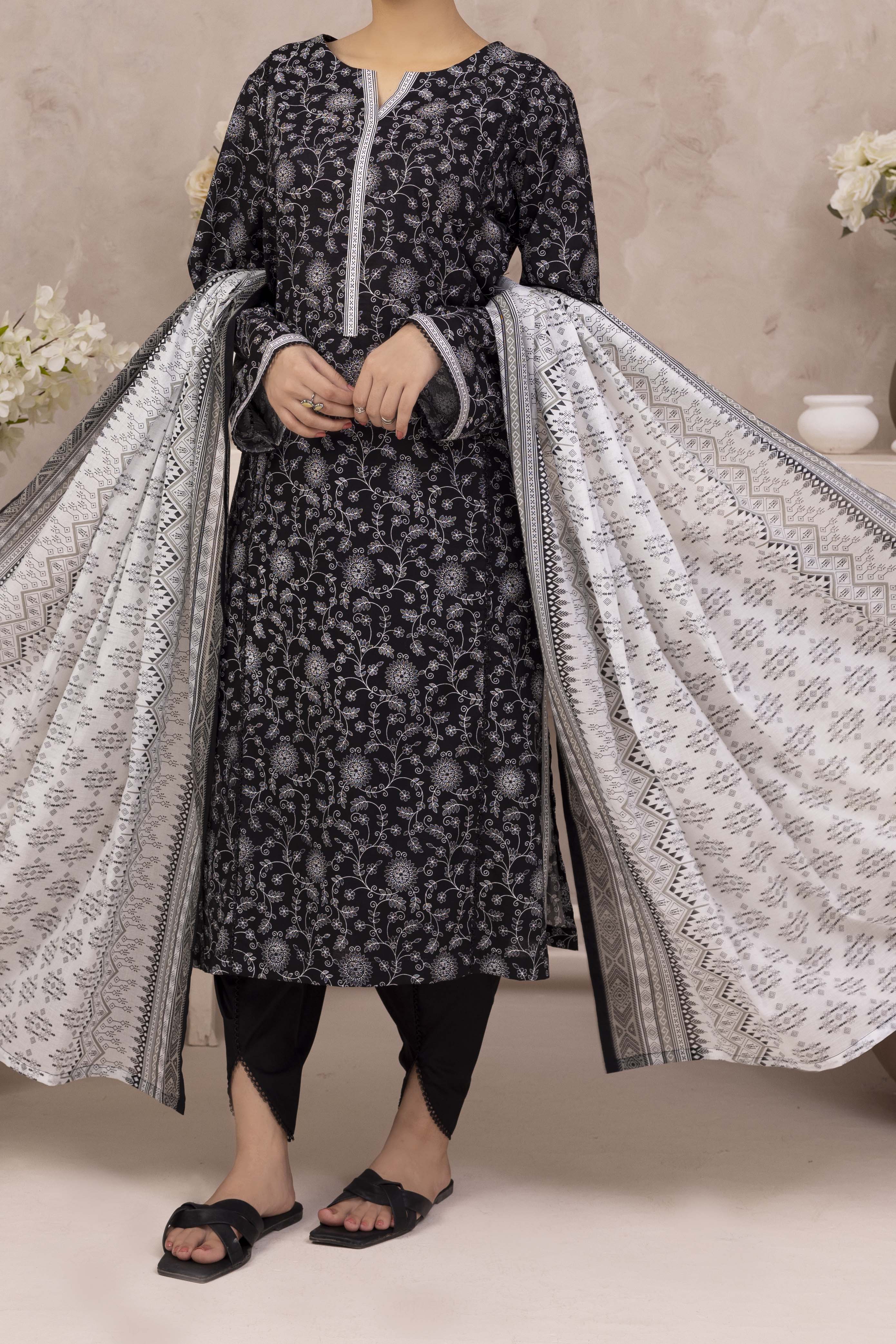 NPSL3105 Digital Printed Lawn Suit - Stitched 3 PC