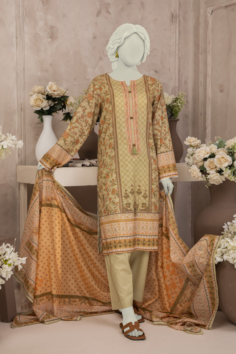 NUSL3201 Printed Lawn Suit - 3Pc