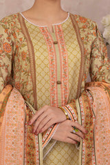 NUSL3201 Printed Lawn Suit - Unstitched 3Pc