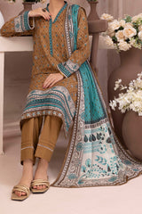 NUSL3211 Printed Lawn Suit - Unstitched 3Pc