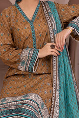 NUSL3211 Printed Lawn Suit - Unstitched 3Pc