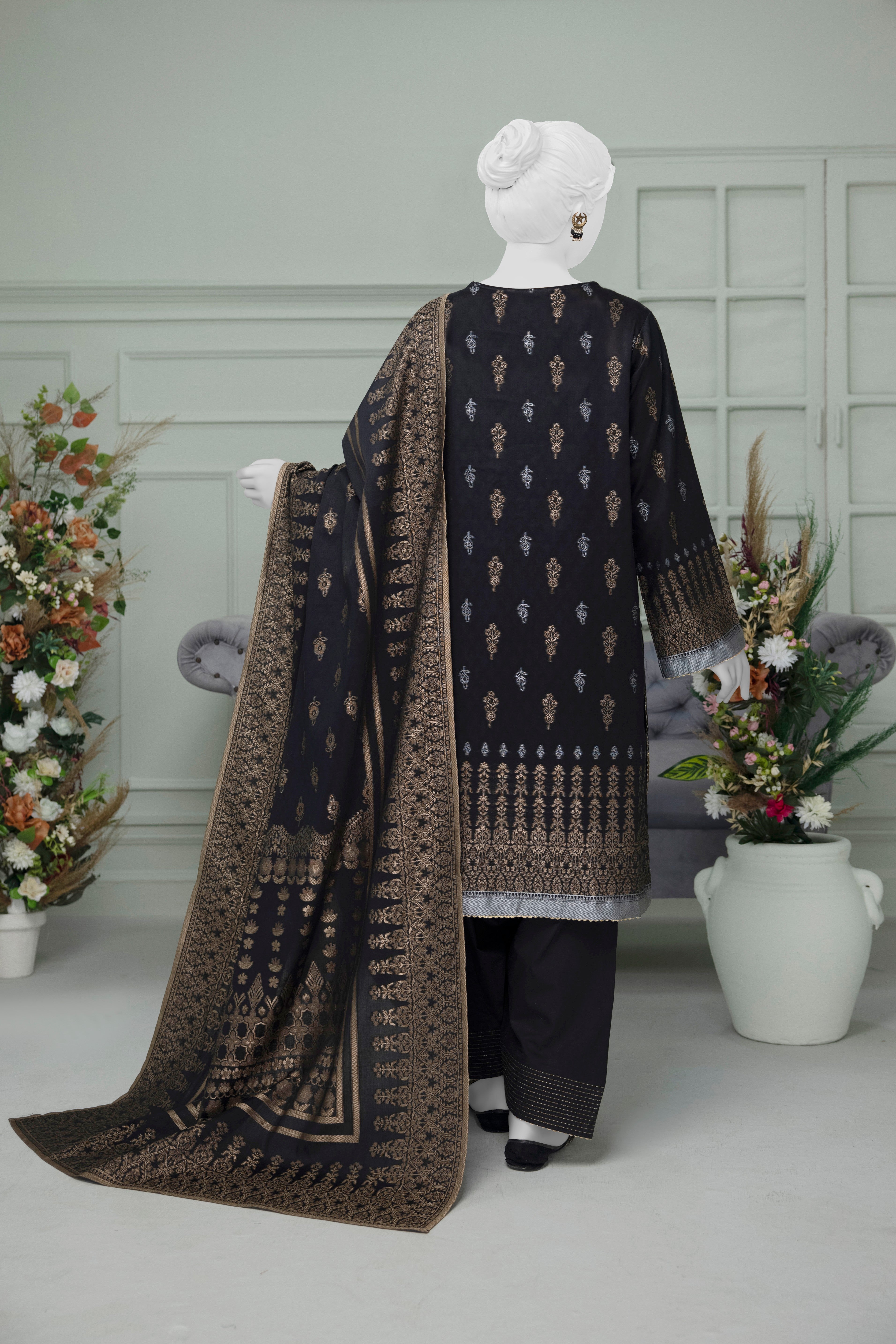 NUS3094 Jacquard Lawn Suit - 3Pc