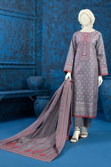 NPWJ3019 - Khaddar Jacquard Suit - Stitched 3 Pc