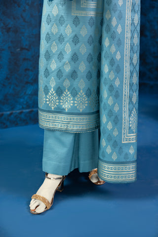 NUW3029 - Festive Jacquard Khaddar Suit 3Pc