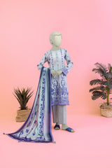 NUS3109 Digital Printed Lawn Suit - 3Pc