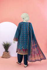 NUS3095 Digital Printed Lawn Suit - 3Pc