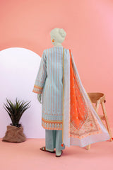 NUS3099 Digital Printed Lawn Suit - 3Pc