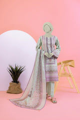 NUS3098 Digital Printed Lawn Suit - 3Pc