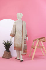 NUS3105 Digital Printed Lawn Suit - 3Pc