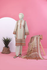 NUS3105 Digital Printed Lawn Suit - 3Pc