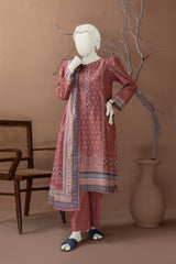 NUS3121 Digital Printed Lawn Suit - 3Pc