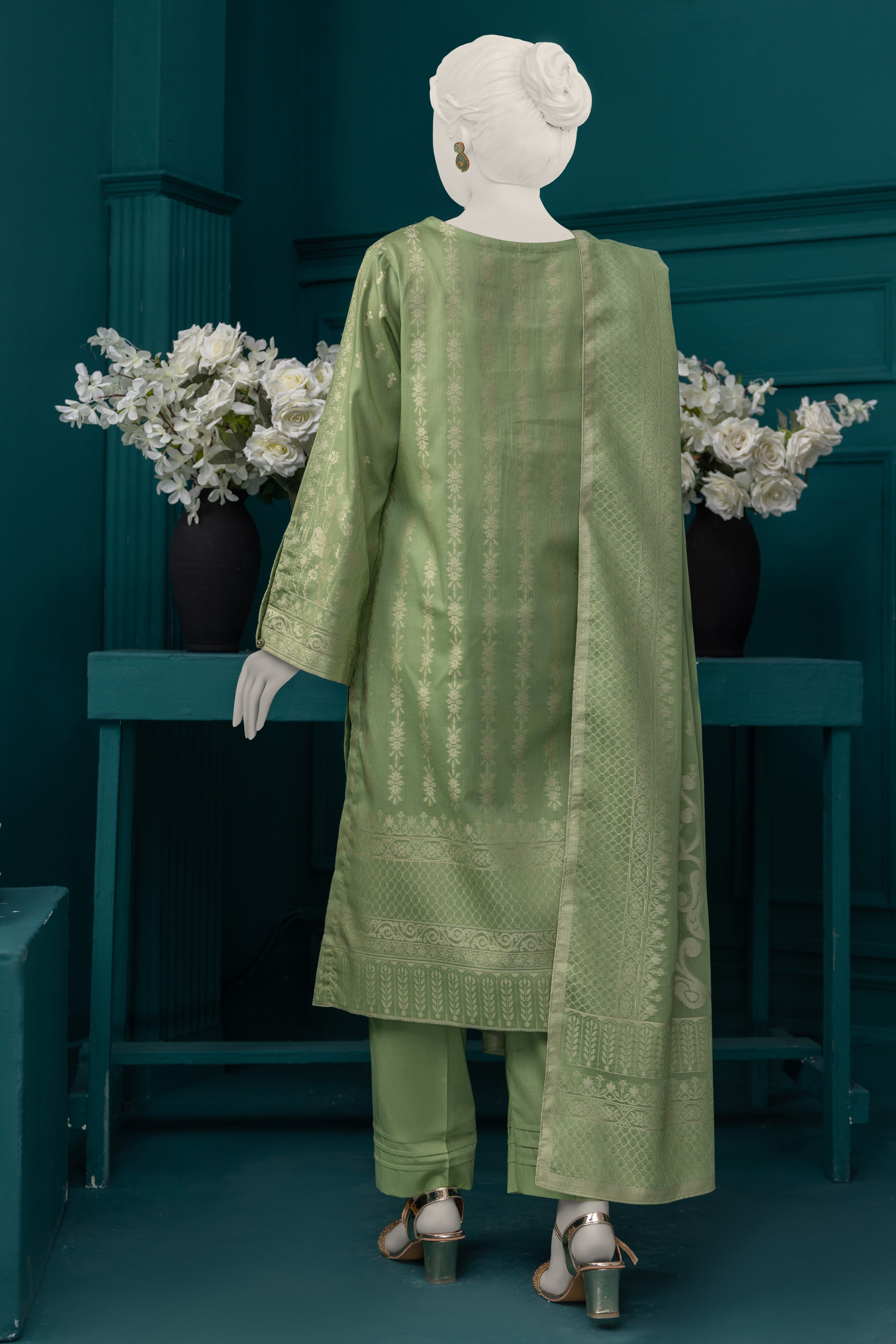 NUS3085 Jacquard Lawn Suit - 3Pc