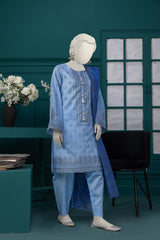 NUS3088 Jacquard Lawn Suit - 3Pc