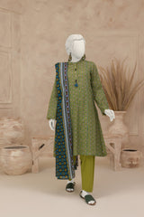 NUS3111 Digital Printed Lawn Suit - 3Pc