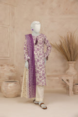 NUS3114 Digital Printed Lawn Suit - 3Pc