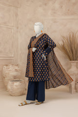 NUS3117 Digital Printed Lawn Suit - 3Pc