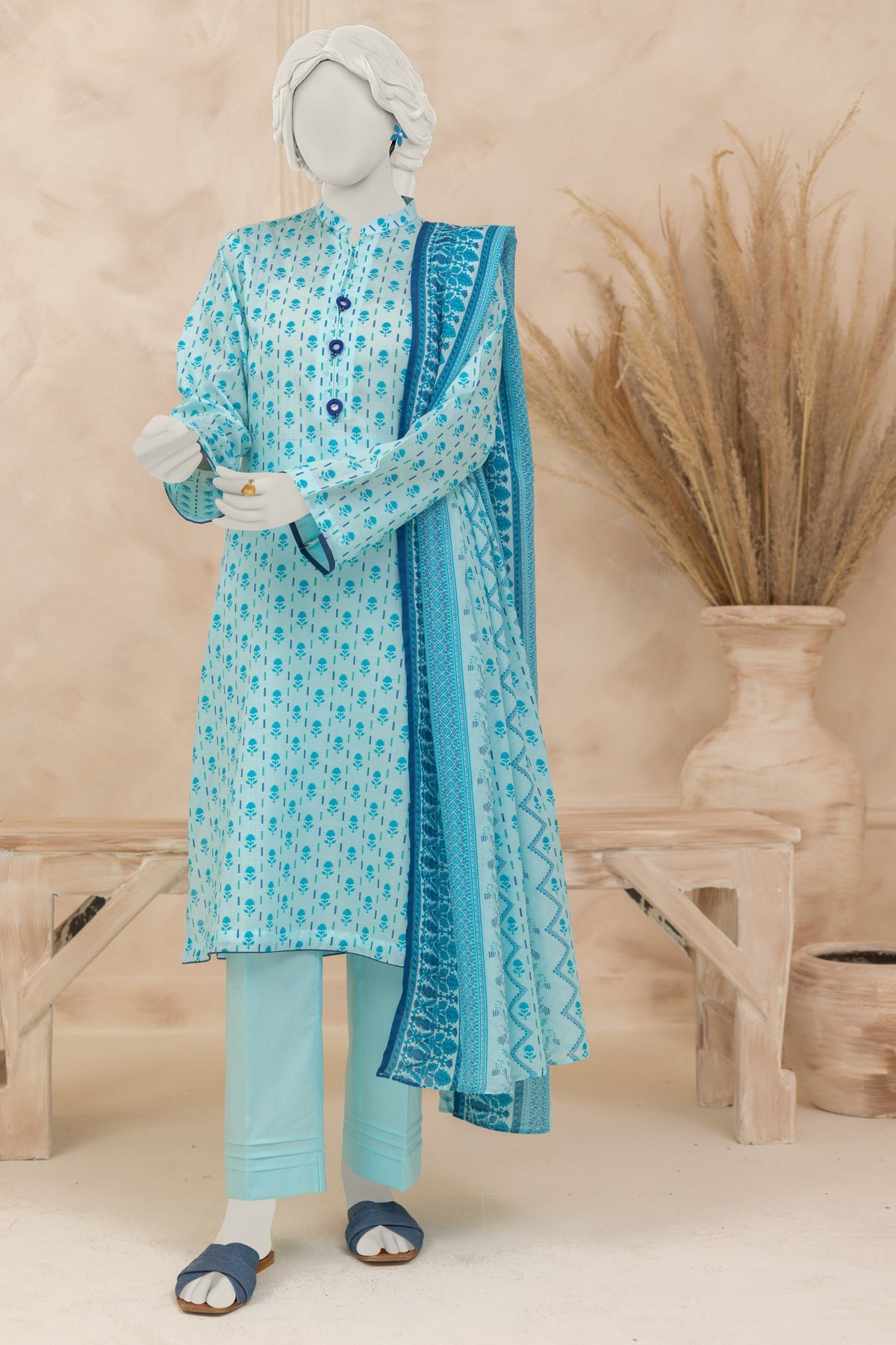 NPSL3106 Digital Printed Lawn Suit - Stitched 3 PC