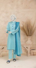 NUS3119 Digital Printed Lawn Suit - 3Pc