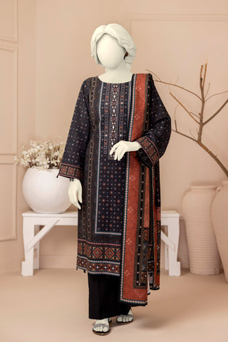 NUW3016 Digital Printed Khaddar Suit - 3 Piece