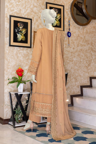 Ivory - Chiffon Unstitched Luxury 3Pc