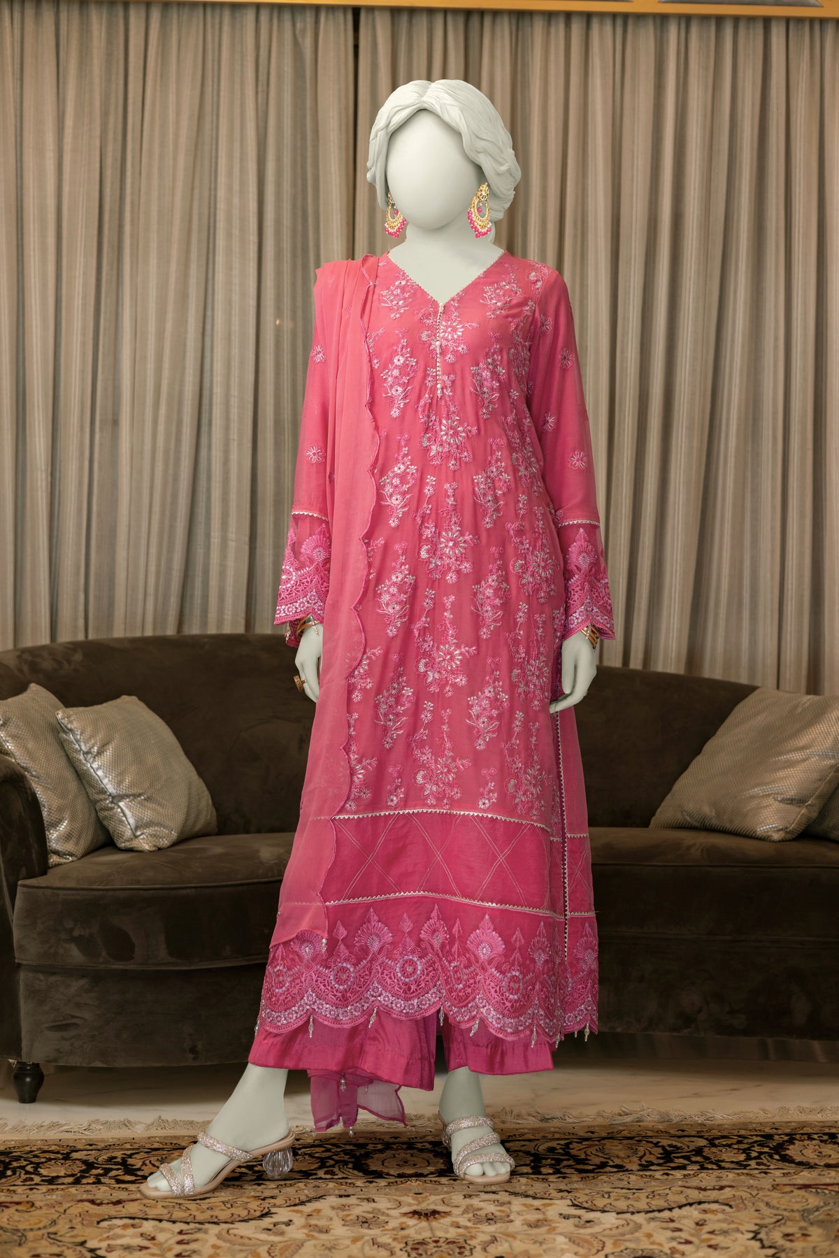Rose - Chiffon Luxury Rtw 3Pc